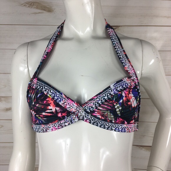 VS Pink Embroidered Halter Bikini Top - Picture 3 of 8